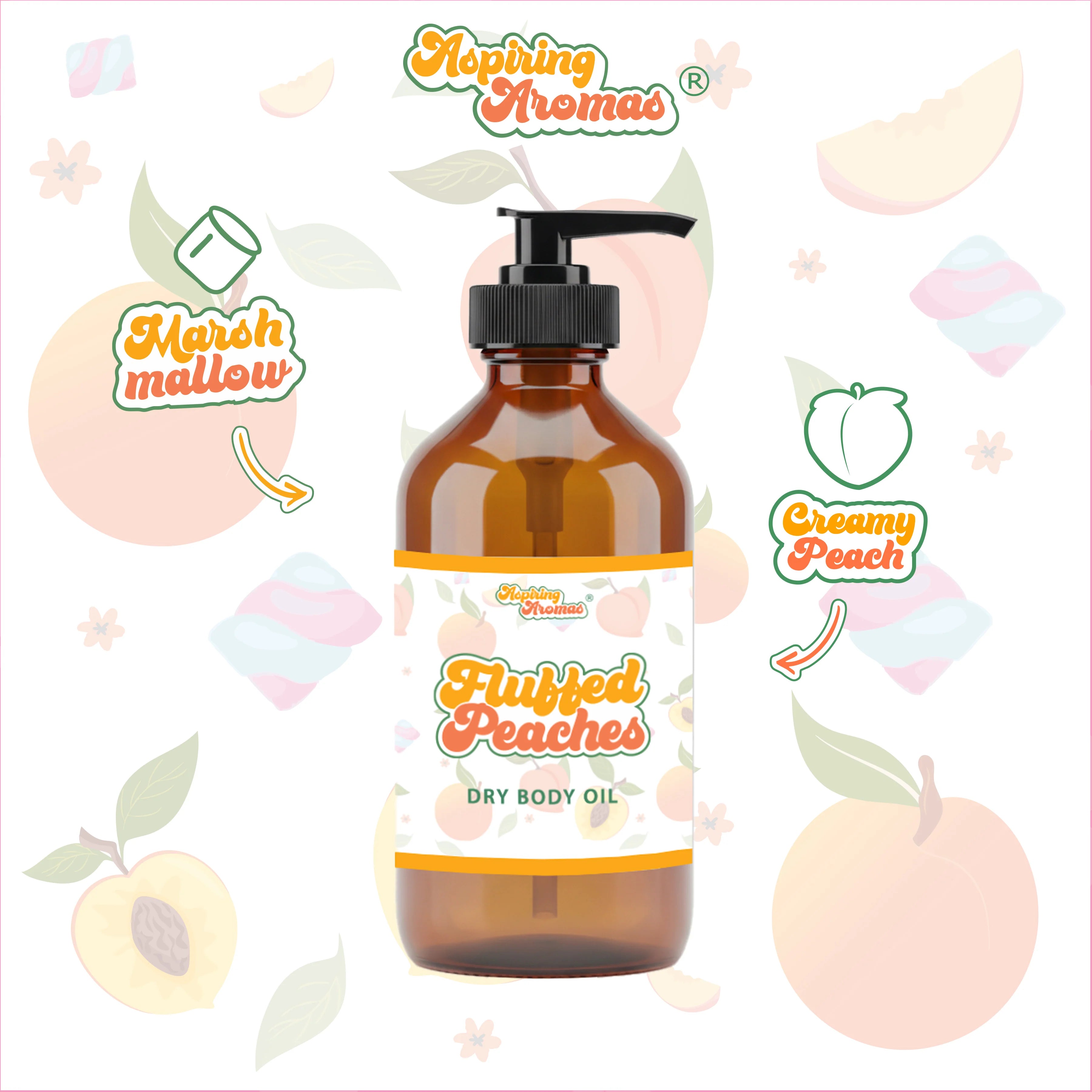Fluffed Peaches Body Oil (Sample size) by Aspiring Aromas